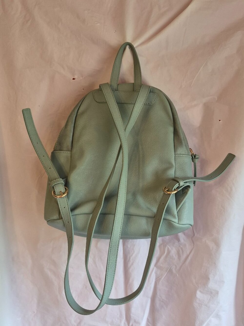 Lauren Conrad LC Faux Leather Mint Green Mini Backpack Purse - Picture 2 of 14